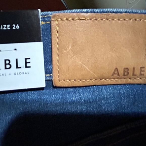 Able Elena Skinny Straight Leg Released Hem Ankle Denim Jeans Size 26 - NWT - Picture 14 of 16